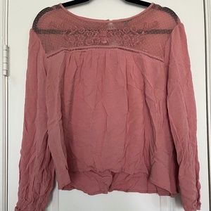 Charlotte Russe | Pink Blouse with Lace Detail